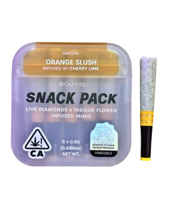 BOUTIQ “SNACK PACK” ”ORANGE SLUSH” INFUSED WITH “CHERRY LIME” PRE-ROLL PACK” PRE-ROLL PACK