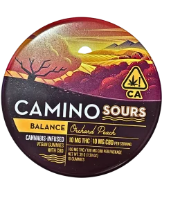 CAMINO SOURS "ORCHID PEACH" CANNABIS INFUSED GUMMIES