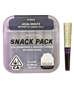 BOUTIQ “SNACK PACK” ”AÇAÍ MINTZ” INFUSED WITH “LEMON JELLY” PRE-ROLL PACK