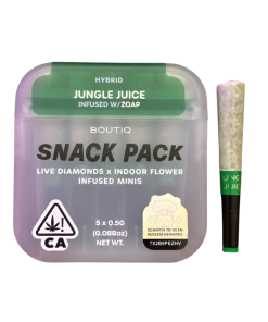 BOUTIQ “SNACK PACK” ”JUNGLE JUICE” INFUSED WITH “ZOAP” PRE-ROLL PACK