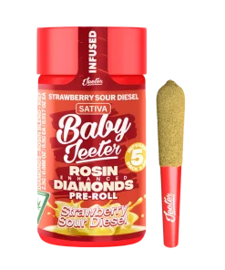BABY JEETER "STRAWBERRY SOUR DIESEL" INFUSED PRE-ROLL JAR