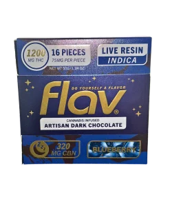 FLAV "BLUEBERRY" LIVE RESIN ARTISAN DARK CHOCOLATE BAR
