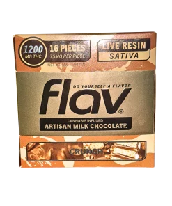 FLAV "CRUNCH" LIVE RESIN ARTISAN MILK CHOCOLATE BAR