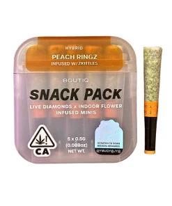 BOUTIQ “SNACK PACK” “PEACH RINGZ” INFUSED WITH “ZKITTLES” PRE-ROLL PACK