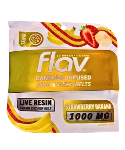 FLAV "STRAWBERRY BANANA" SOUR GUMMY BELTS