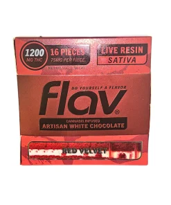 FLAV "RED VELVET" LIVE RESIN ARTISAN WHITE CHOCOLATE BAR