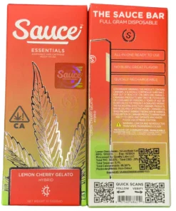 SAUCE ESSENTIALS "LEMON CHERRY GELATO" DISPOSABLE
