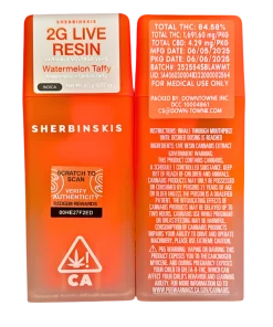 SHERBINSKIS “WATERMELON TAFFY” 2G LIVE RESIN DISPOSABLE VAPE